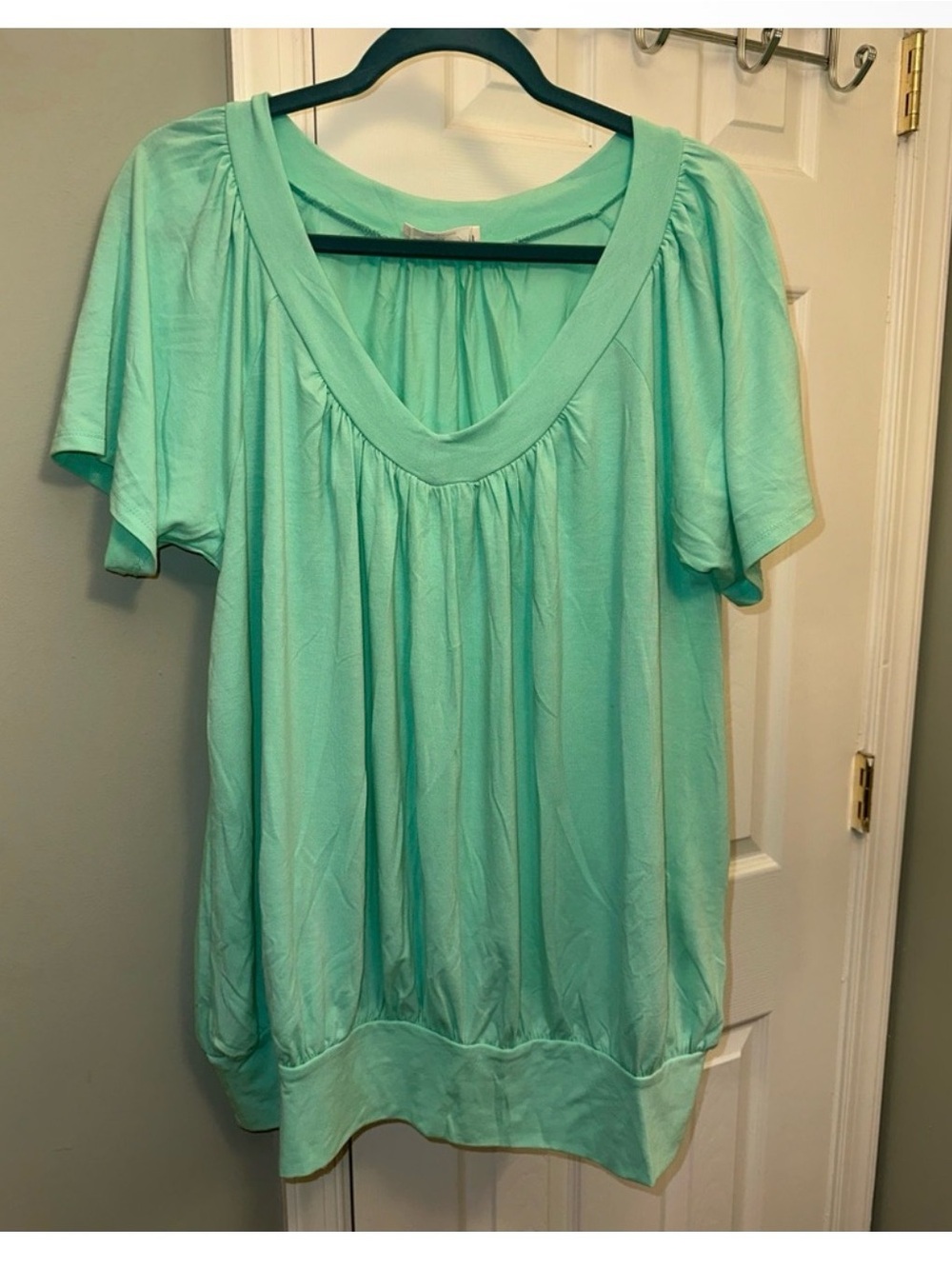 💚🧡NWOT 2 Pack of Zenana Buttery-soft Short‎ Sleeve Scoop Neck Tops, 2X - Picture 10 of 11